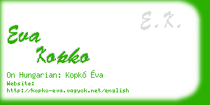 eva kopko business card